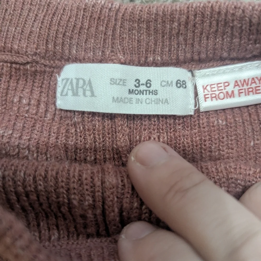 Zara Mauve Purl Knit Sweater Leggings